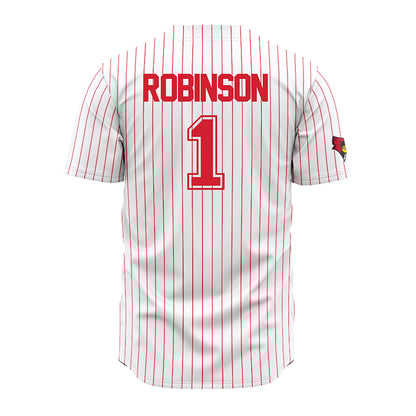 Illinois State - NCAA Baseball : Shai Robinson - Pinstripe Jersey-1