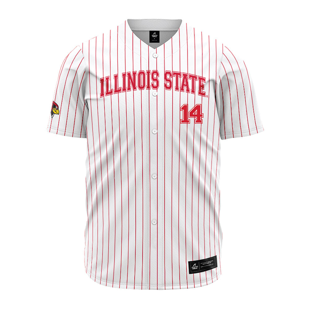 Illinois State - NCAA Baseball : Michael Carrano Jr - Pinstripe Jersey-0