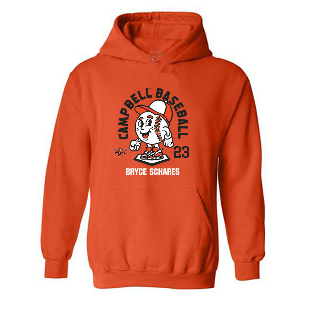 Campbell - NCAA Baseball : Bryce Schares - Fashion Shersey Hooded Sweatshirt-0