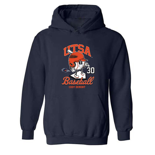 UTSA - NCAA Baseball : Cody DeMont - Fashion Shersey Hooded Sweatshirt-0