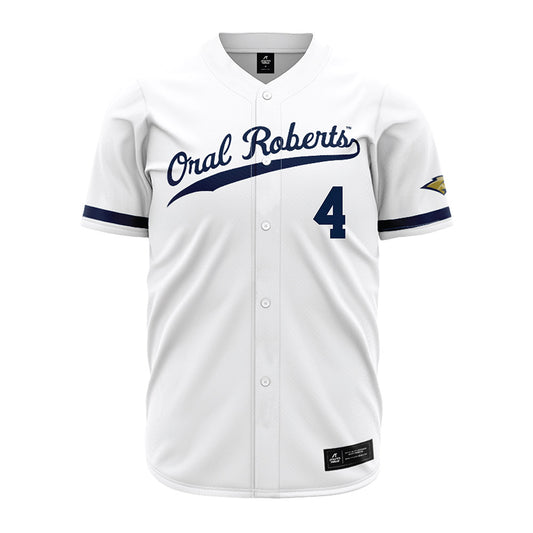 Oral Roberts - NCAA Baseball : Tanner McMurrray - White Jersey