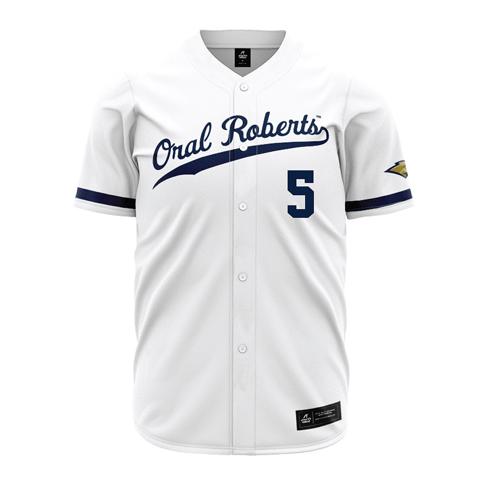 Oral Roberts - NCAA Baseball : Owen Coil - White Jersey