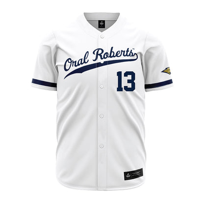 Oral Roberts - NCAA Baseball : Tyler Brodrick - White Jersey