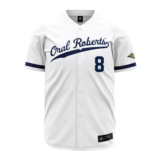 Oral Roberts - NCAA Baseball : Will Edmunson - White Jersey