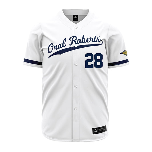 Oral Roberts - NCAA Baseball : Ricardo Hernandez - White Jersey-0