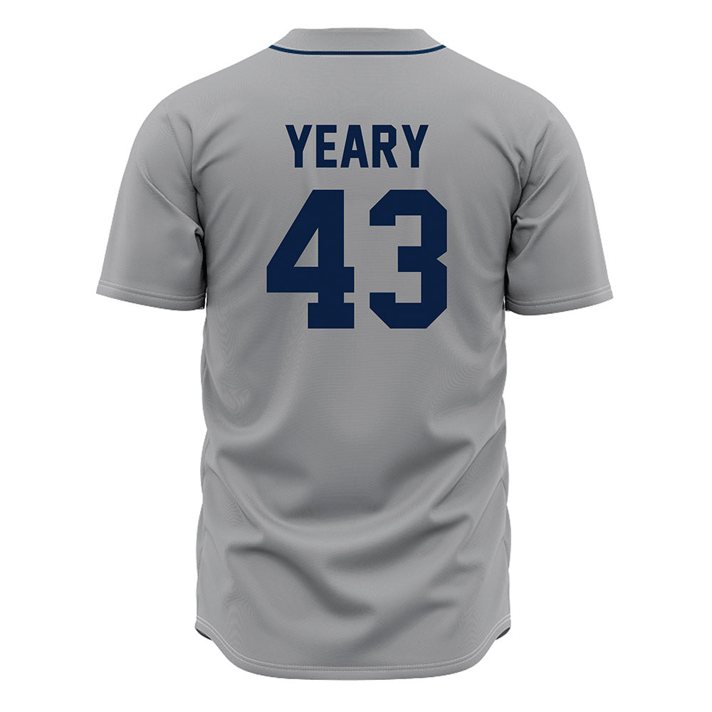 Oral Roberts - NCAA Baseball : Will Yeary - Grey Jersey-1