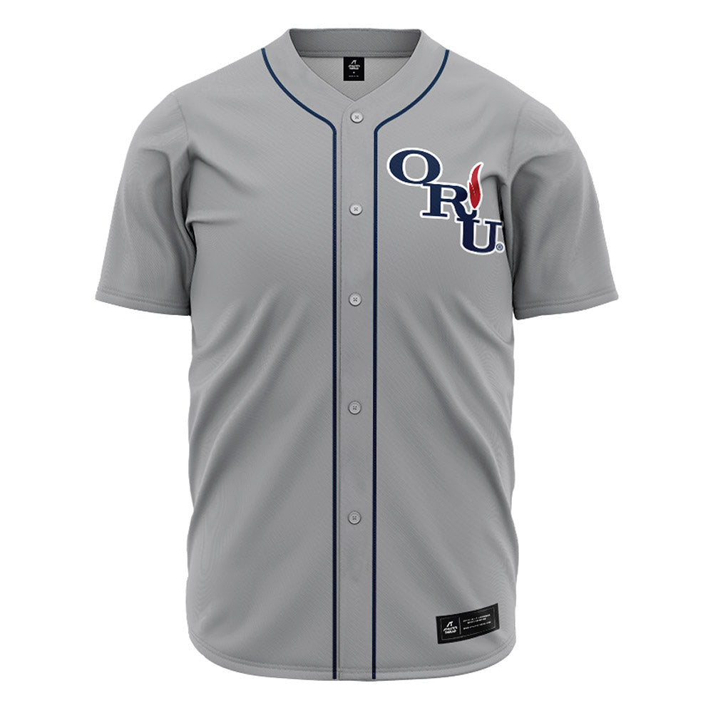 Oral Roberts - NCAA Baseball : Will Edmunson - Grey Jersey-0