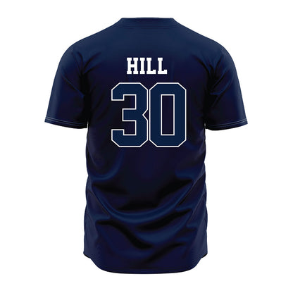 Oral Roberts - NCAA Baseball : Louis Hill - Navy Jersey-1