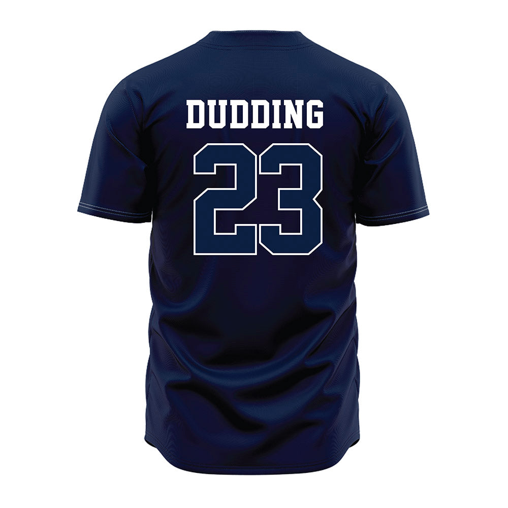 Oral Roberts - NCAA Baseball : Kole Dudding - Navy Jersey-1