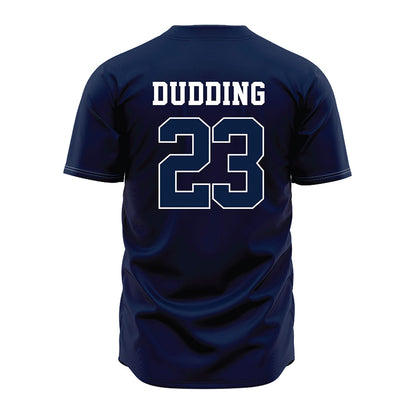Oral Roberts - NCAA Baseball : Kole Dudding - Navy Jersey-1