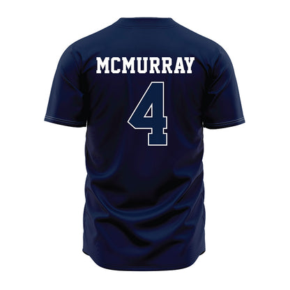 Oral Roberts - NCAA Baseball : Tanner McMurray - Navy Jersey-1