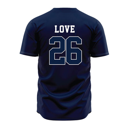 Oral Roberts - NCAA Baseball : Nathan Love - Navy Jersey