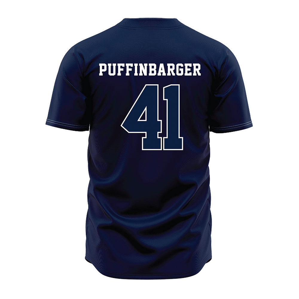 Oral Roberts - NCAA Baseball : Luke Puffinbarger - Navy Jersey