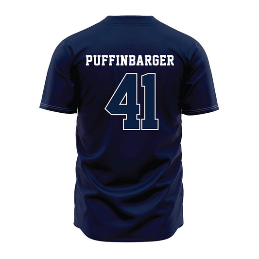Oral Roberts - NCAA Baseball : Luke Puffinbarger - Navy Jersey