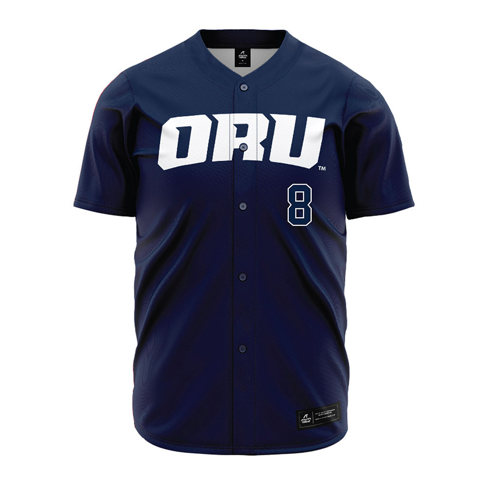 Oral Roberts - NCAA Baseball : Will Edmunson - Navy Jersey