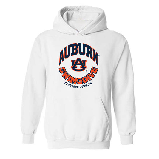 Auburn - NCAA Men's Swimming & Diving : Bradford Johnson - Fashion Shersey Hooded Sweatshirt-0