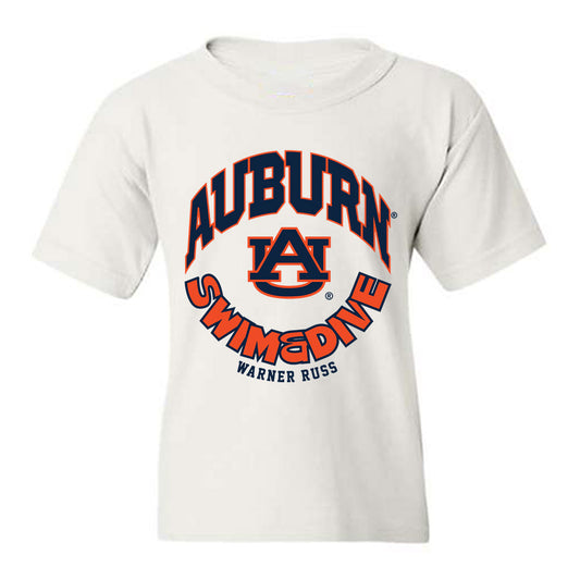 Auburn - NCAA Men's Swimming & Diving : Warner Russ - Fashion Shersey Youth T-Shirt-0