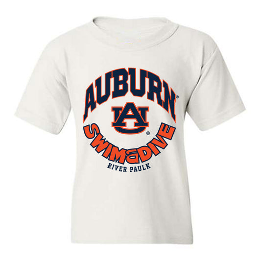 Auburn - NCAA Men's Swimming & Diving : River Paulk - Fashion Shersey Youth T-Shirt-0