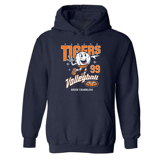 Auburn - NCAA Women's Volleyball : Greer Chambless - Fashion Shersey Hooded Sweatshirt-0