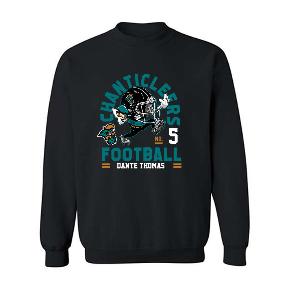 Coastal Carolina - NCAA Football : Dante Thomas - Fashion Shersey Crewneck Sweatshirt-0