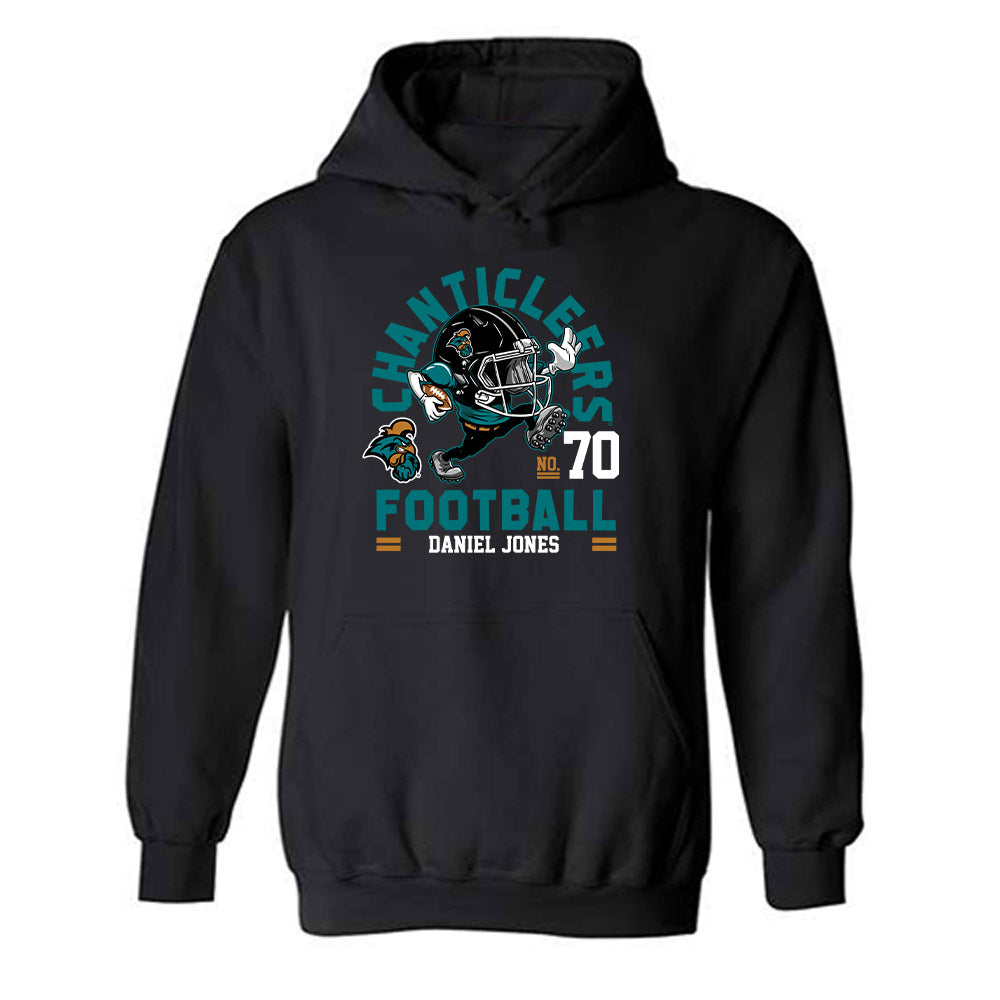 Coastal Carolina - NCAA Football : Daniel Jones - Fashion Shersey Hooded Sweatshirt-0