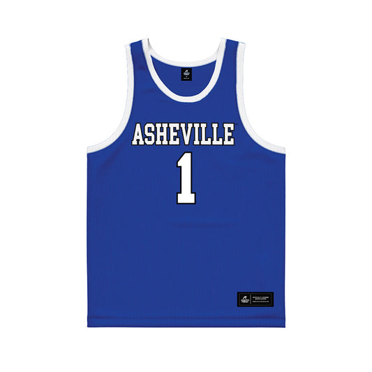 UNC Asheville - NCAA Men's Basketball : Julian Clarke - Royal Basketball Jersey-0