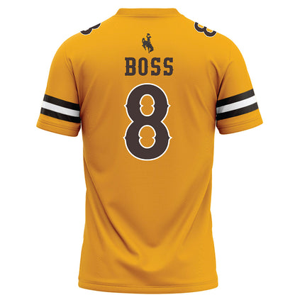 Wyoming - NCAA Football : Tyrese Boss - Gold Football Jersey