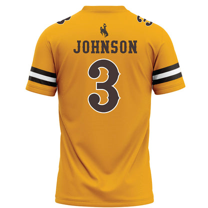 Wyoming - NCAA Football : Andrew Johnson - Gold Football Jersey
