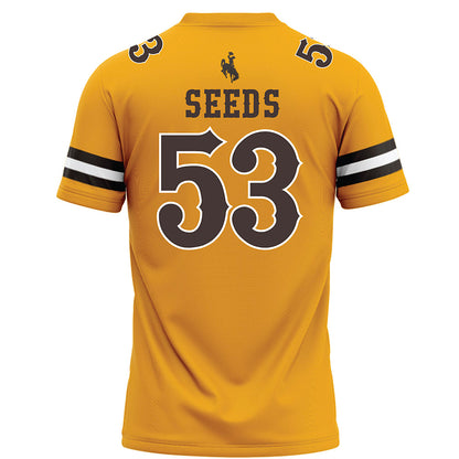 Wyoming - NCAA Football : Tegen Seeds - Gold Football Jersey-1