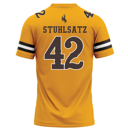 Wyoming - NCAA Football : Ethan Stuhlsatz - Gold Football Jersey-1