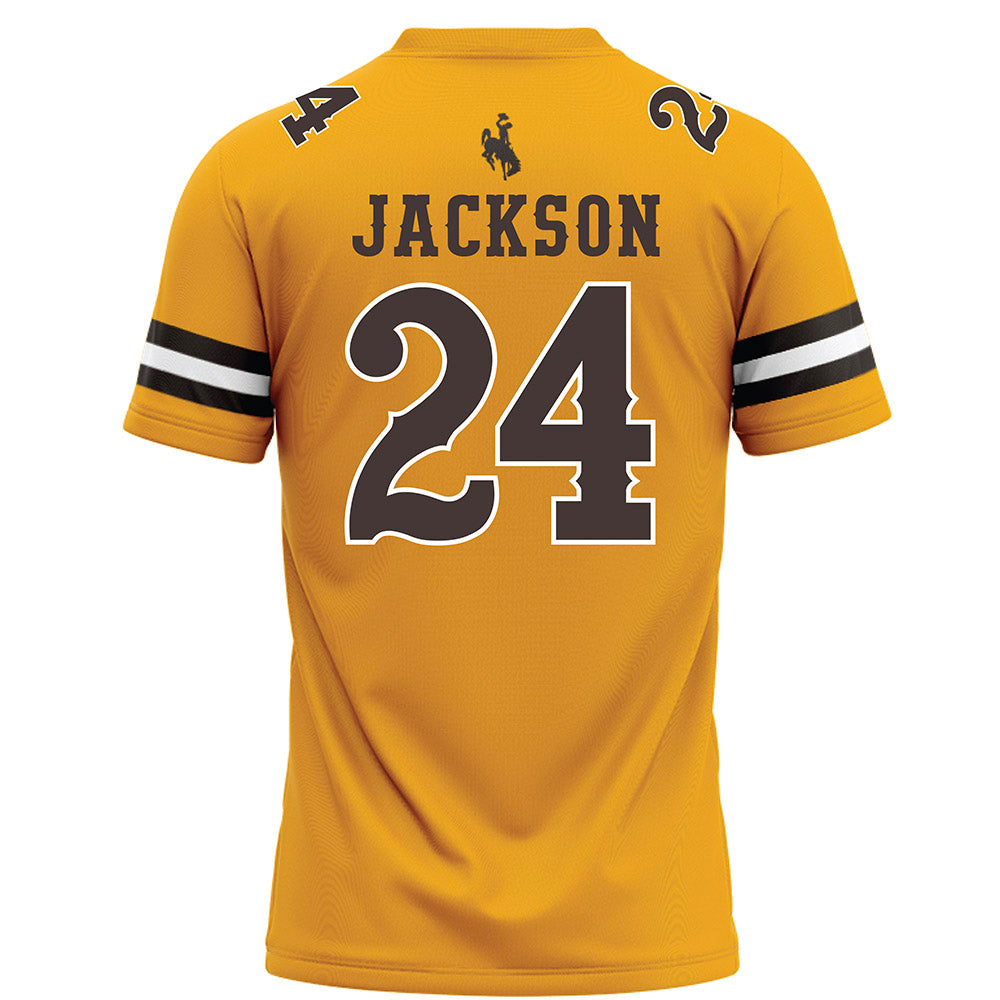 Wyoming - NCAA Football : Drew Jackson - Gold Football Jersey