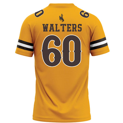 Wyoming - NCAA Football : Wyatt Walters - Gold Football Jersey-1