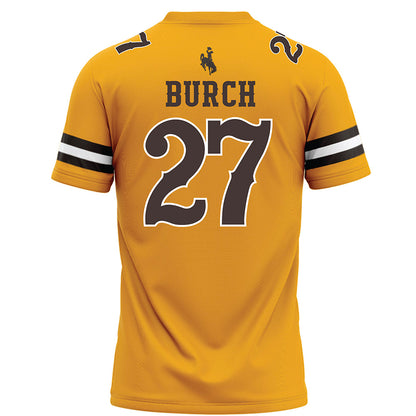 Wyoming - NCAA Football : Dontae Burch - Gold Football Jersey-1