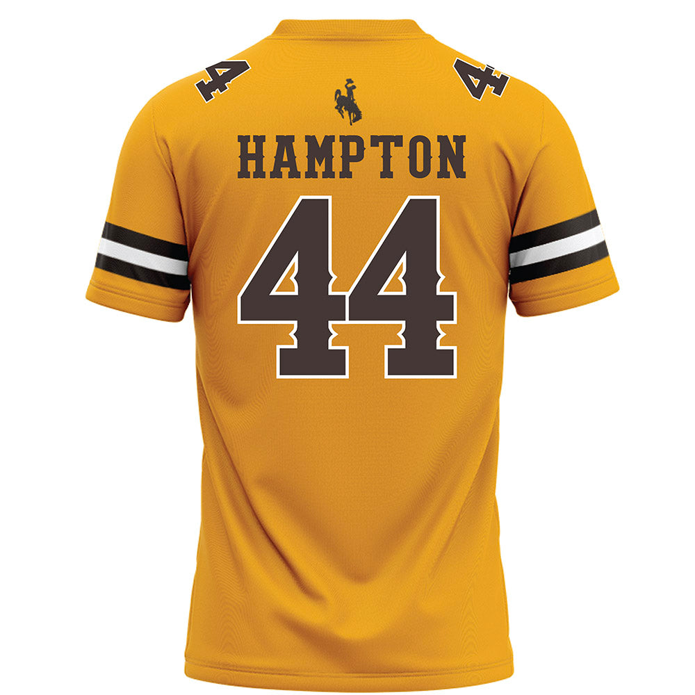 Wyoming - NCAA Football : Tyler Hampton - Gold Football Jersey-1
