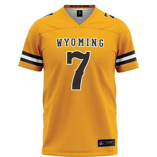 Wyoming - NCAA Football : Markie Grant - Gold Football Jersey