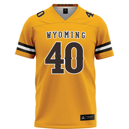 Wyoming - NCAA Football : Tyce Westland - Gold Football Jersey