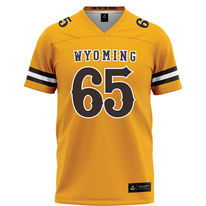 Wyoming - NCAA Football : Nathan Geiger - Gold Football Jersey