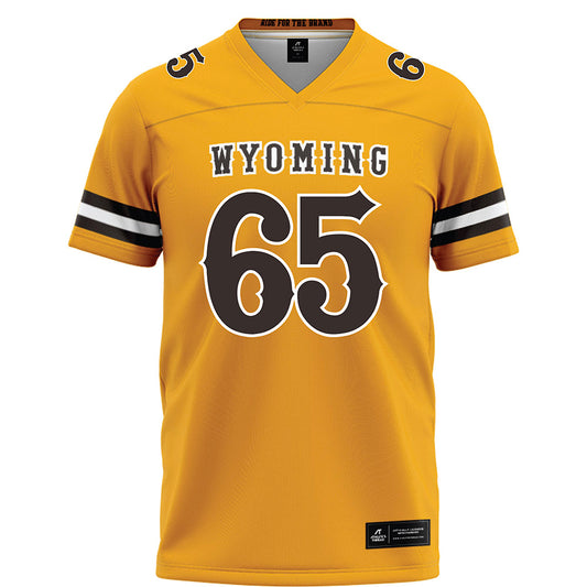 Wyoming - NCAA Football : Nathan Geiger - Gold Football Jersey