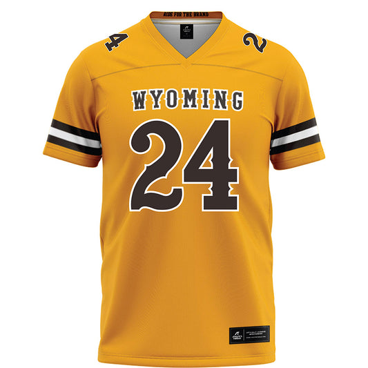 Wyoming - NCAA Football : Drew Jackson - Gold Football Jersey