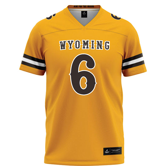Wyoming - NCAA Football : Evan Eller - Gold Football Jersey-0