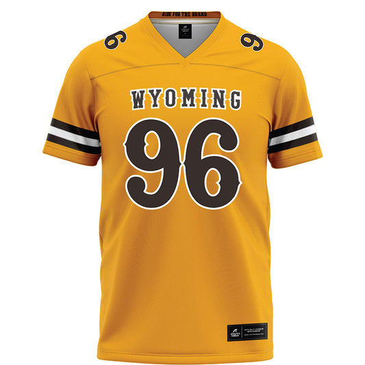 Wyoming - NCAA Football : Henry Rehberg - Gold Football Jersey-0