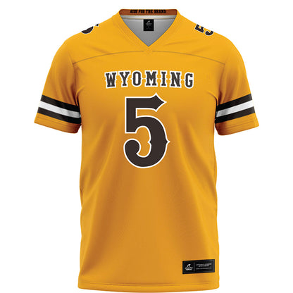 Wyoming - NCAA Football : Terron Kellman - Gold Football Jersey-0