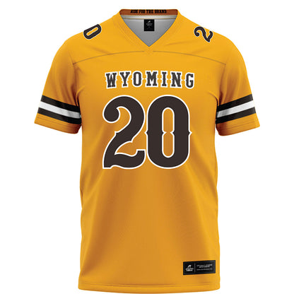 Wyoming - NCAA Football : Dainsus Miller - Gold Football Jersey-0