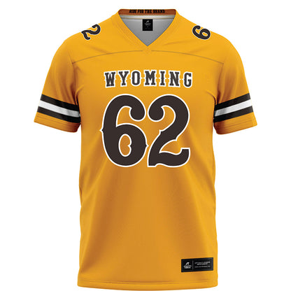 Wyoming - NCAA Football : Spencer Rathbun - Gold Football Jersey