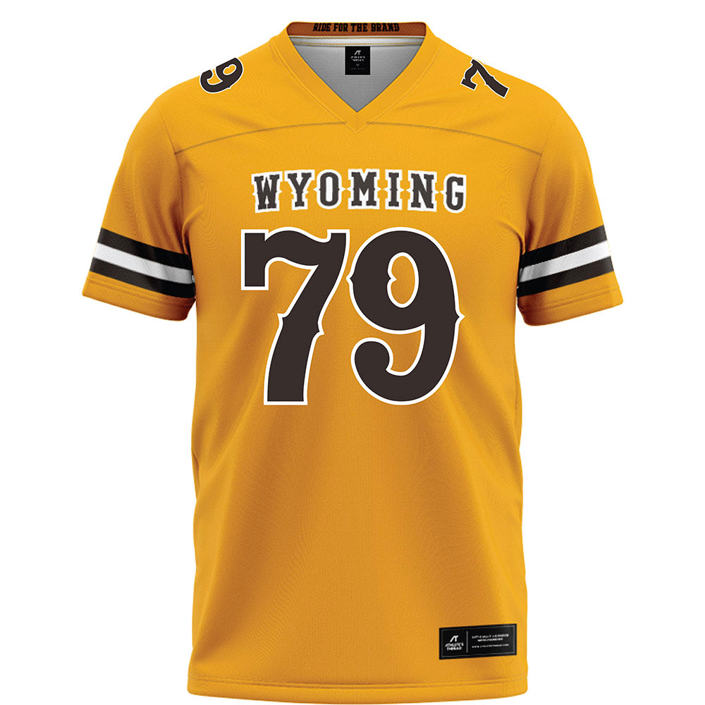 Wyoming - NCAA Football : Jack Walsh - Gold Football Jersey