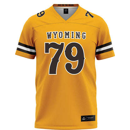 Wyoming - NCAA Football : Jack Walsh - Gold Football Jersey