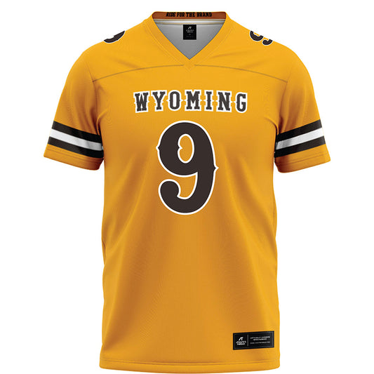 Wyoming - NCAA Football : Brayden Johnson - Gold Football Jersey-0