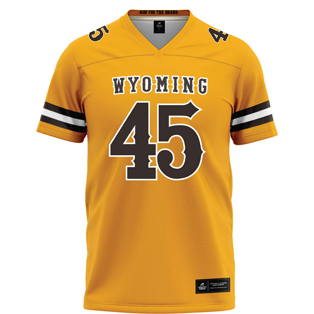 Wyoming - NCAA Football : Charlie Houston - Gold Football Jersey-0