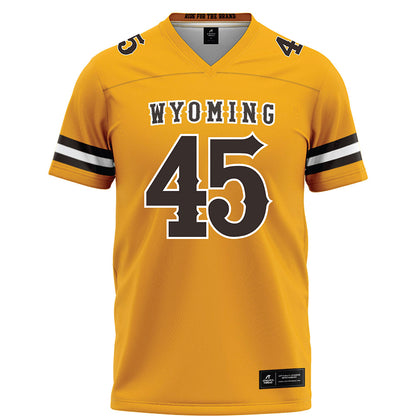 Wyoming - NCAA Football : Charlie Houston - Gold Football Jersey-0