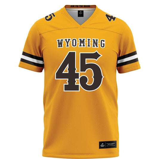 Wyoming - NCAA Football : Charlie Houston - Gold Football Jersey-0